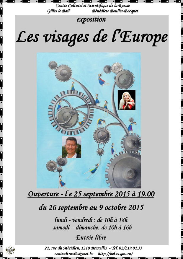 Affiche. CCSRB. Exposition. Les visages de l'Europe. Выставка. Лица Европы. FR 2015-09-25